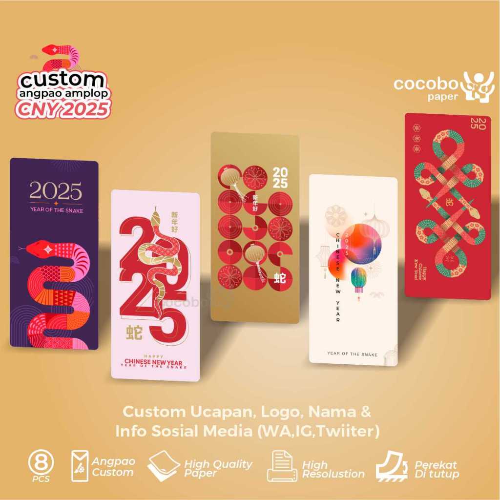 

Angpau Imlek Custom Premium Angpao Imlek Custom CNY | Cocobo Paper