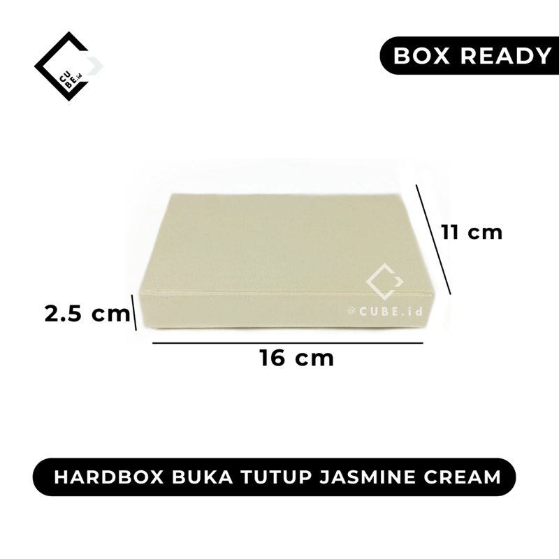 

Kotak Kado / Gift Box / Hardbox BUKA TUTUP LEPAS - CREAM 16x11x2,5cm