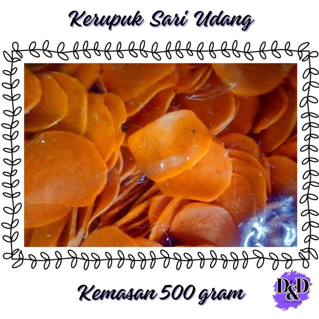 

Makanan Ringan Kerupuk Sari Udang Bulat Kecil Kemasan 500 gram