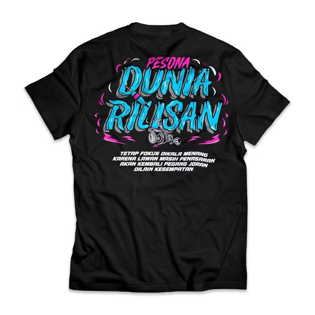 Baju Kaos Mancing Pesona Dunia Rilisan Pancing Fishing pemancing  Kaos Distro  Tshirt Premium