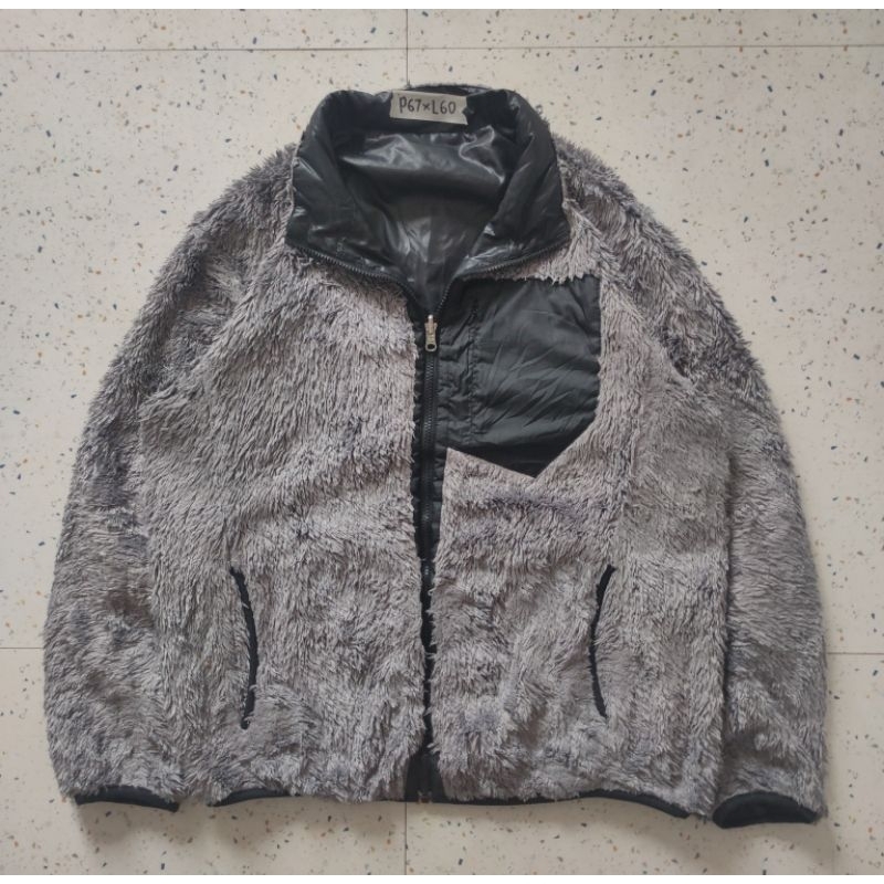 jaket Sherpa bolak balik uniqlo