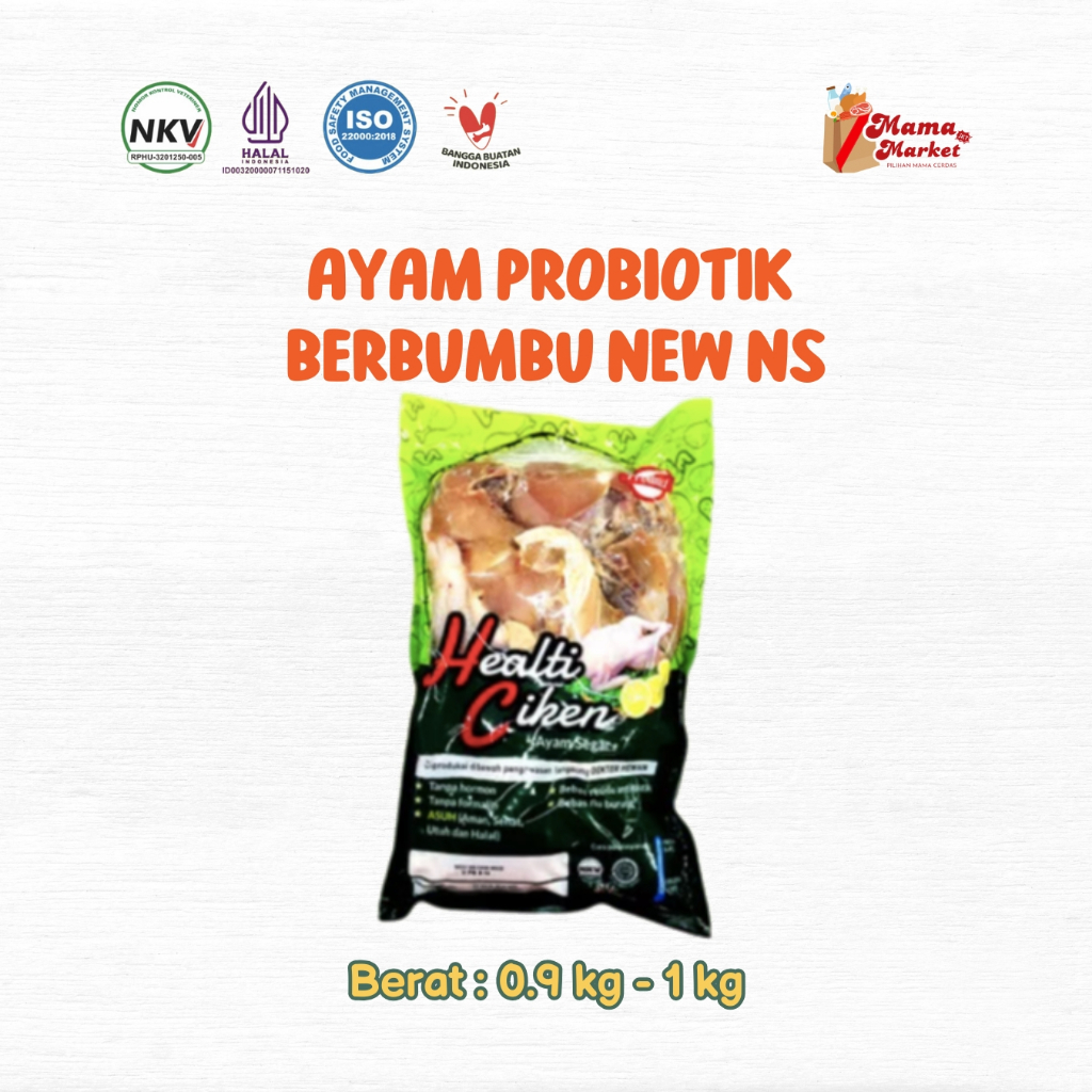 

Ayam Probiotik Berbumbu New NS Healti Ciken | Mama Market Jakarta