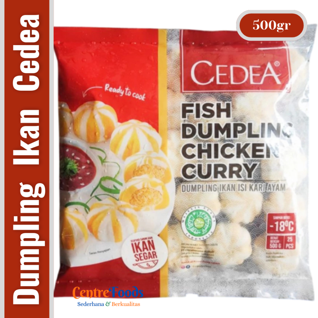 

Dumpling Ikan isi Kari Ayam- Fish Dumpling Chicken Curry CEDEA | 500gr [ Harga Per BKS ]