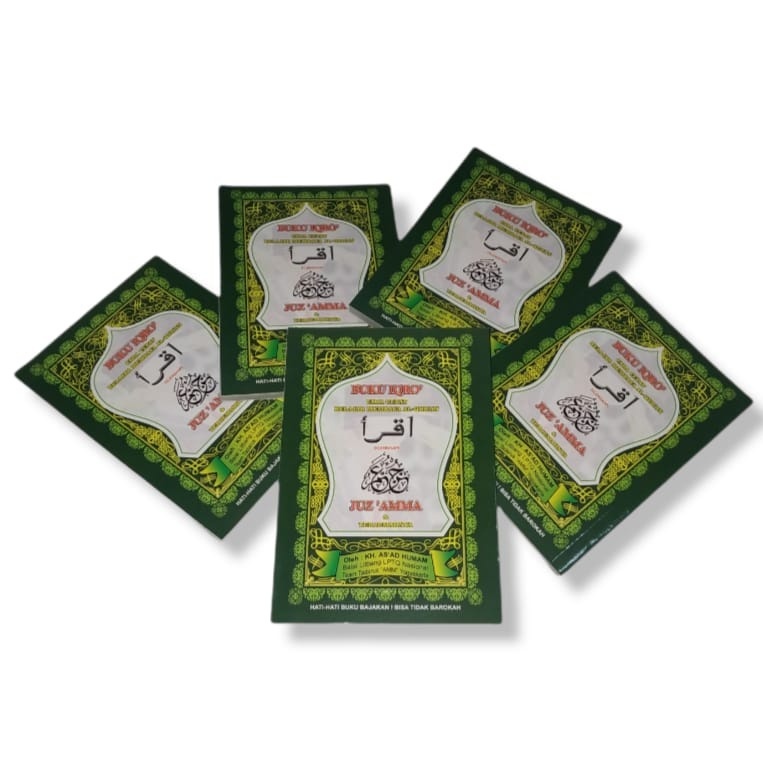 (ASLI) iqro kecil juz 1-6 plus Juz amma Terjemahan ukuran 10,5 x 15cm 192 halaman kertas CD iqra 1 s