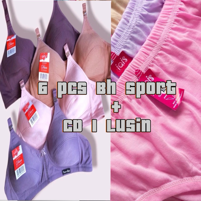 Paket Lengkap BH Sport + CD Wanita Dewasa