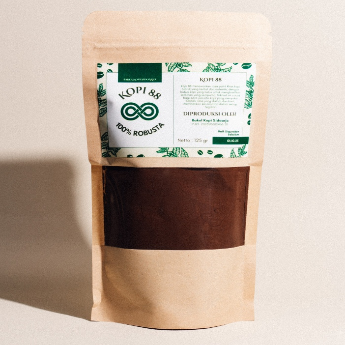 

Kopi 88 | Kopi Robusta Bubuk Gilingan Halus 125gr