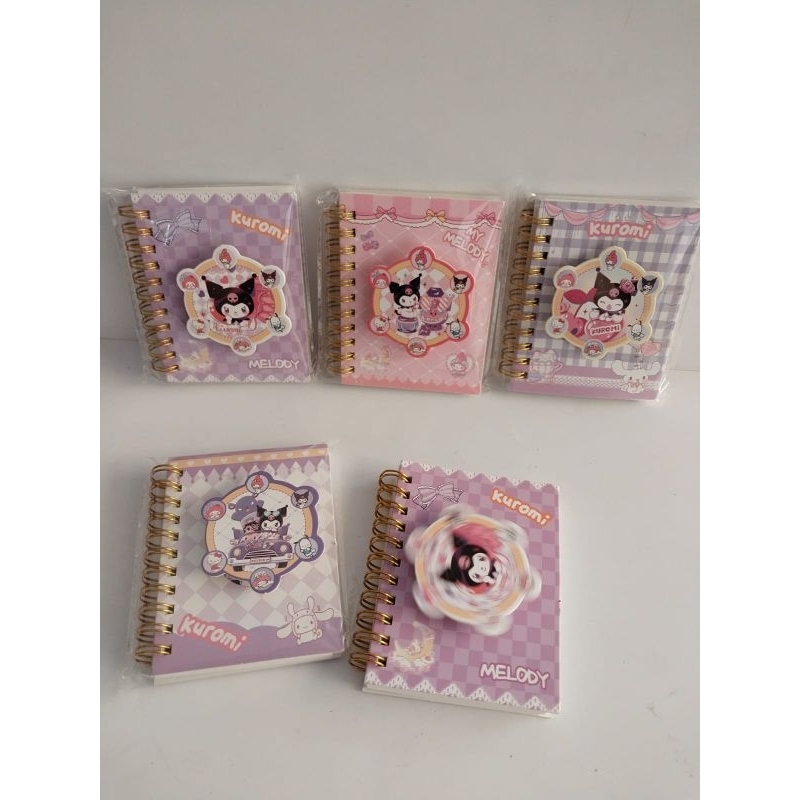 

Note Book Kuromi Spinner/Notes Kuromi Spinner/Buku Kuromi Spinner/Note book A7 Kuromi/Note Book Sanrio Lucu