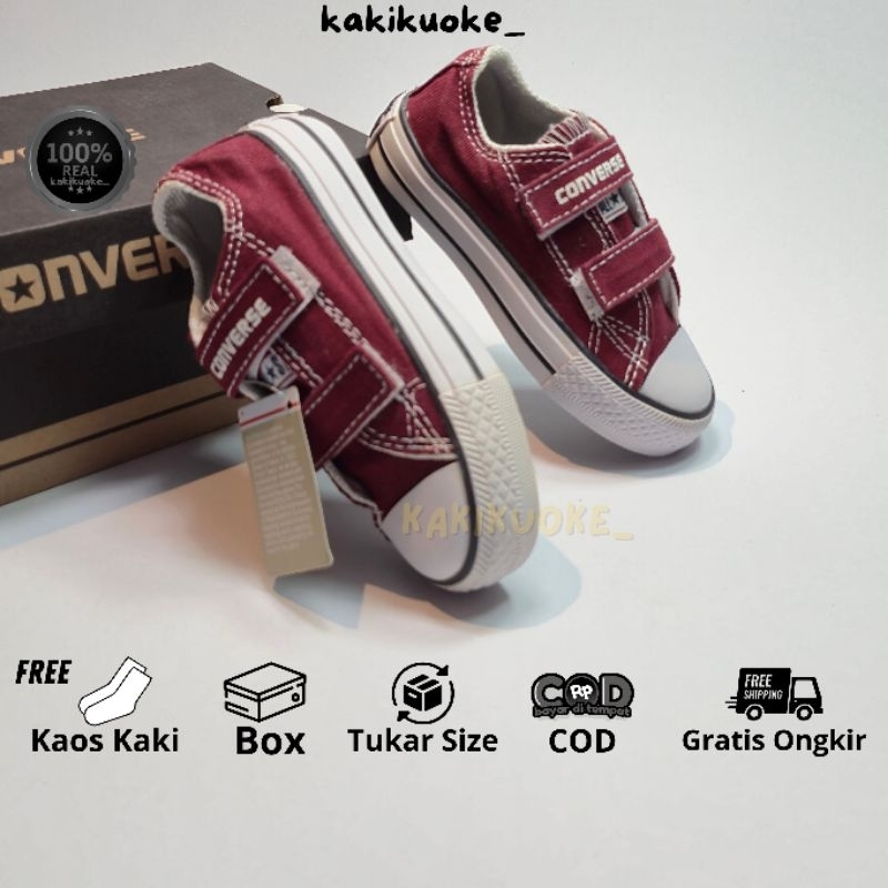 Super diskon sepatu converse anak maron/sepatu anak sd/cuci gudang sepatu anak converse