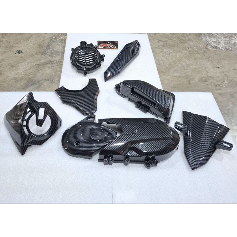 PAKET CARBON BEAT DELUXE 2020-2023 COVER KIPAS BEAT DELUXE COVER KNALPOT CVT KEONG CARBON ZORO