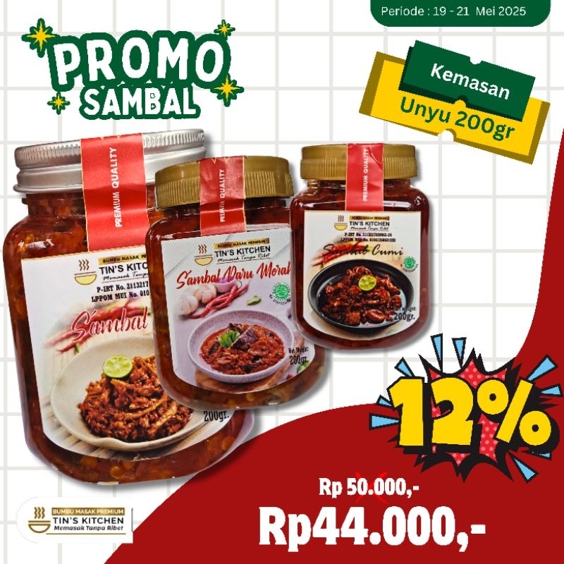 

Sambal Cumi Paru Teri satuan 200gr toples siap makan alami