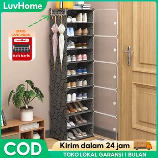 Shelbay - Rak Sepatu Tertutup Plastik Lemari Sepatu Portabel Anti Debu Lemari Sepatu Tertutup