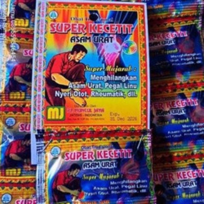 super kecetit asam urat isi 12 sachet
