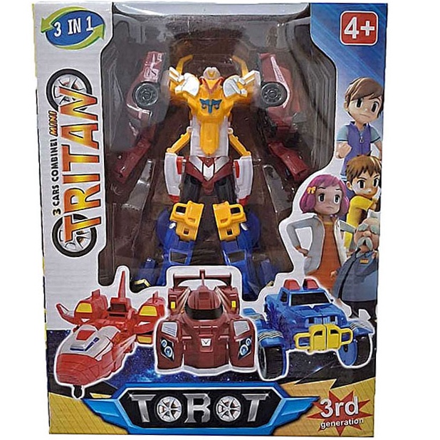 KODE T24E FBS  Mainan Anak Robot Tritan Mini XYZ 3 in 1 Mobil Transform Combine Laki Laki Robot Pesa