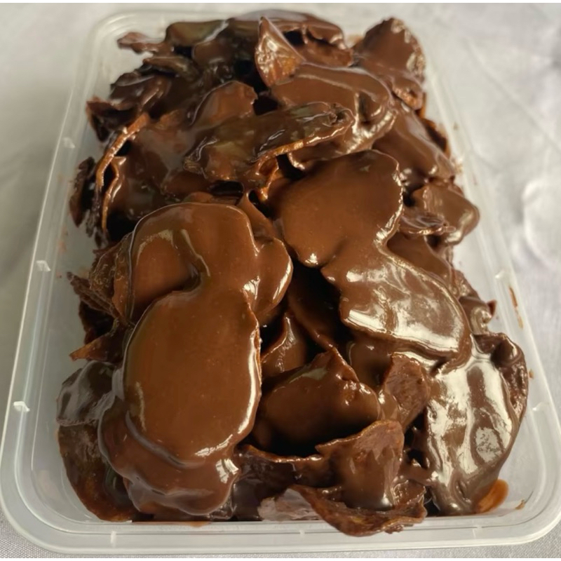 

kripik pisang lumer coklat melimpah full Toping 150gr