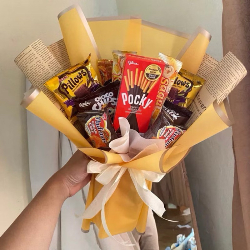 

G&C Buket Snack siap kirim [free packing] bouquet bucket medium murah wisuda/birthday/graduation
