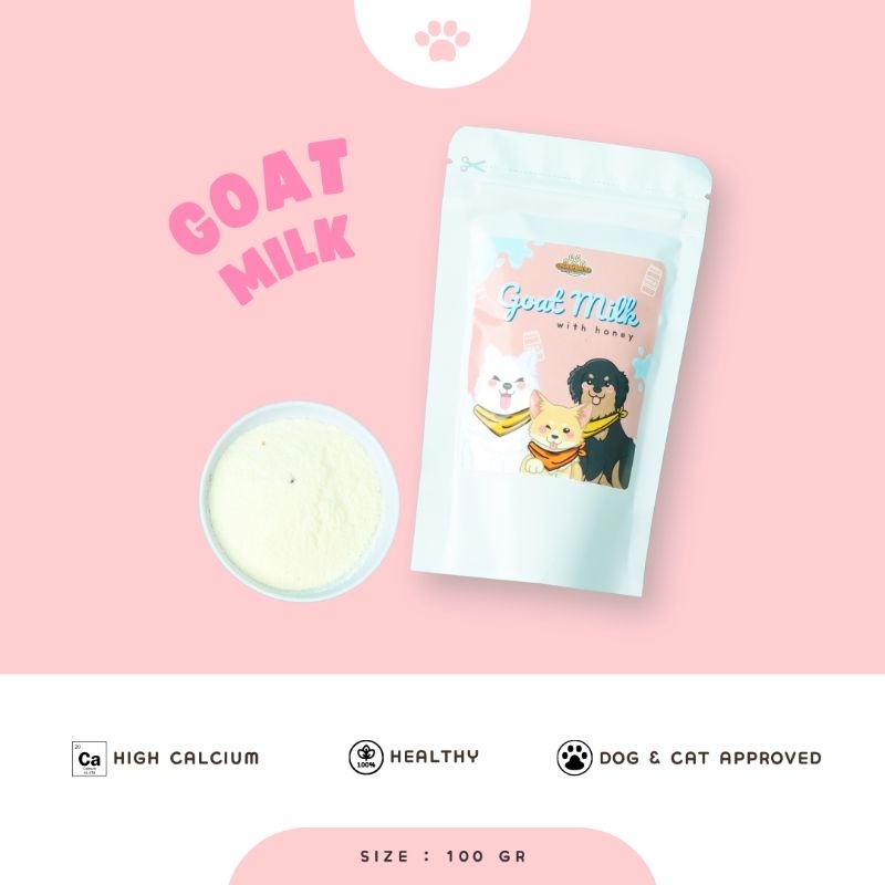 Sco Woofholics Goat Milk Powder Plus Honey / Susu Kambing Untuk Anjing Kucing Puppy Kitten
