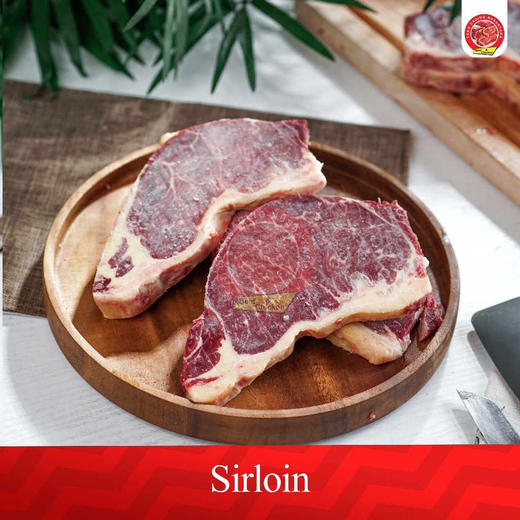 

BEEF SIRLOIN IMPORT GRASS FD 1KG | DAGING SIRLOIN IMPORT 1 KG | DAGING STEAK
