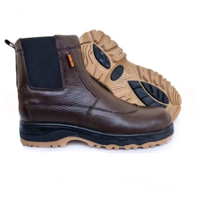sepatu safety kulit ujung besi