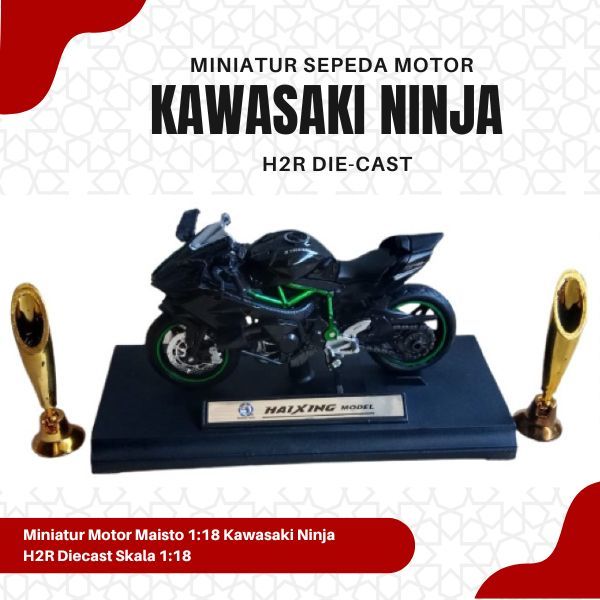 Miniatur Sepeda Motor Kawasaki H2R Die-Cast - Koleksi Motor yang Detail dan Presisi