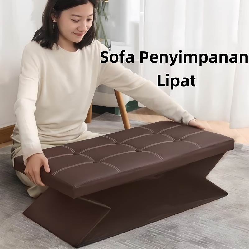 Utilooy Sofa Bangku Storage Box Serbaguna Pengatur Kotak Penyimpanan Multifungsi Bangku Sofa Lipat B