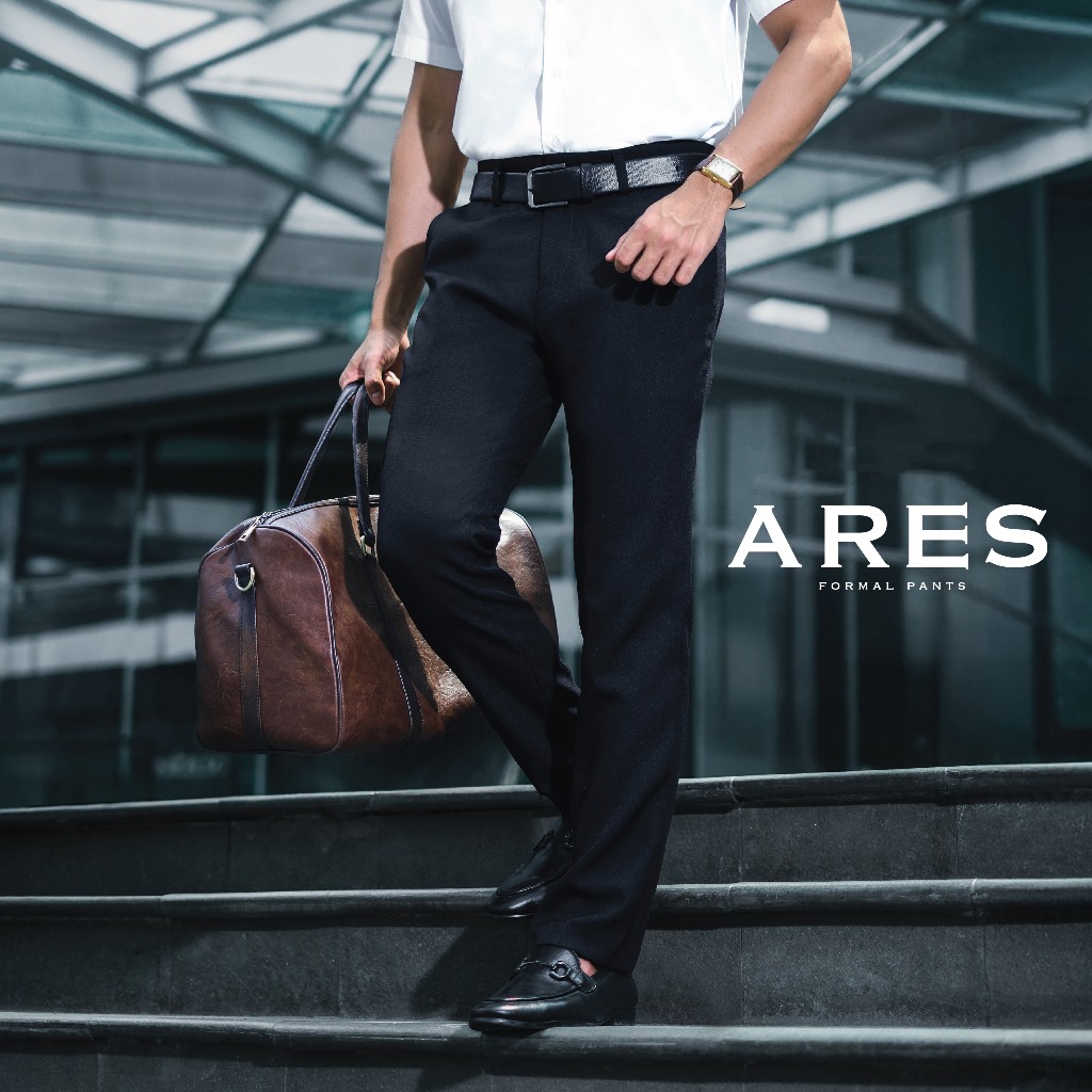 BIG SALE CUTOFF ARES FORMAL PANTS CELANA BAHAN KAIN BASIC PRIA PANJANG SLIM FIT
