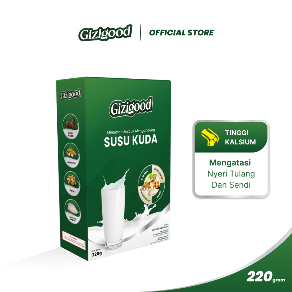 

Gizigood Susu Kuda Spesialis Tulang dan Sendi 220gr