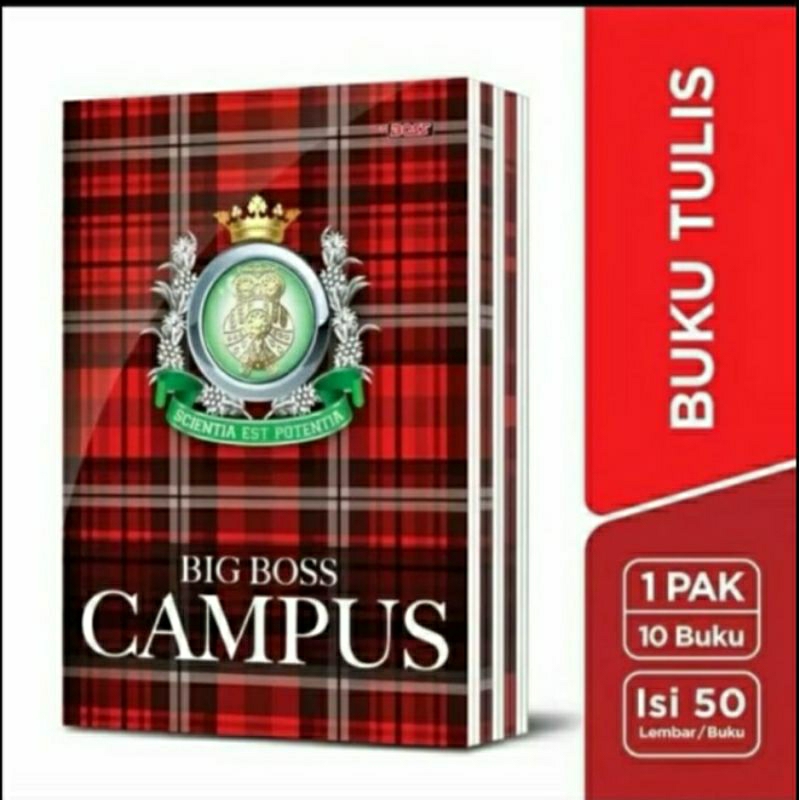 

Buku Tulis Big Boss Campus, 10 buku x 50 lembar