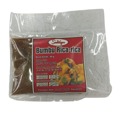 

SEDAYU BUMBU RICA-RICA PACK 40 GR 2403270036