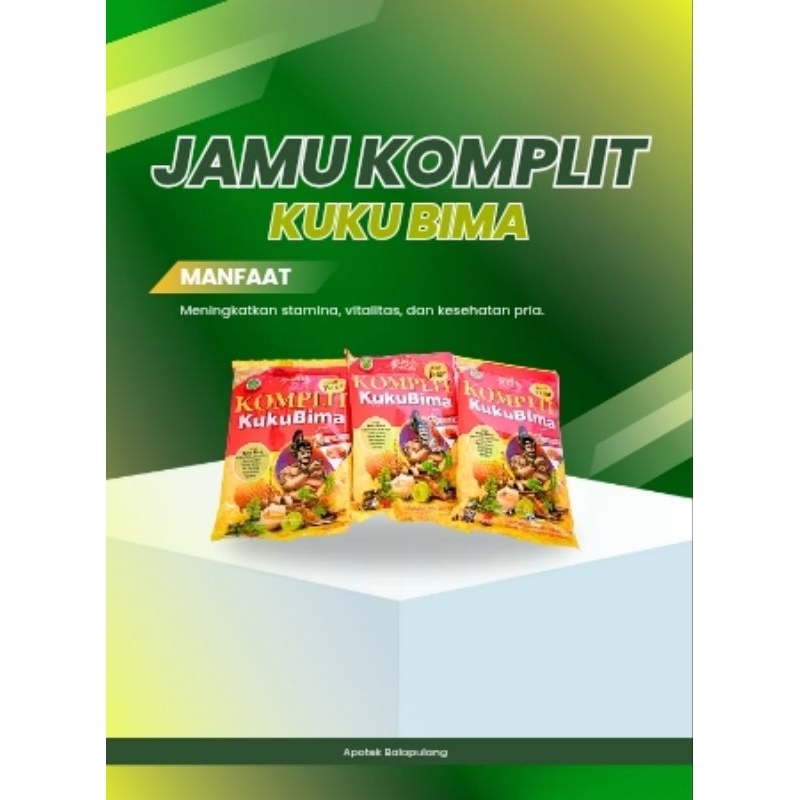 

Jamu kuku bima komplit+telor / perpcs