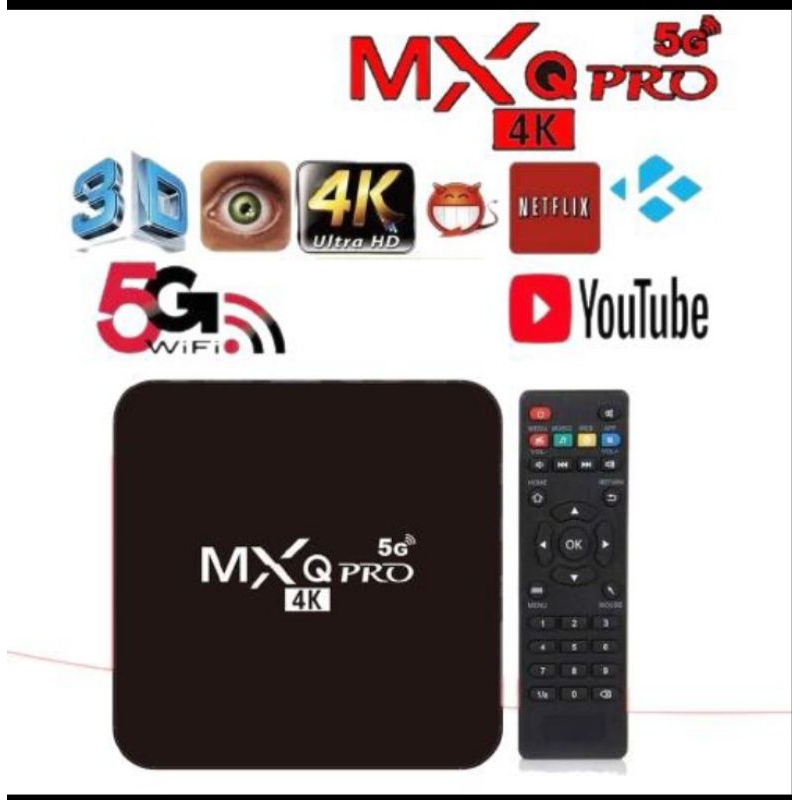 STB Android TV Box MXQ Pro RAM 2GB ROM 16GB YouTube Netflix 4K Anti Lelet