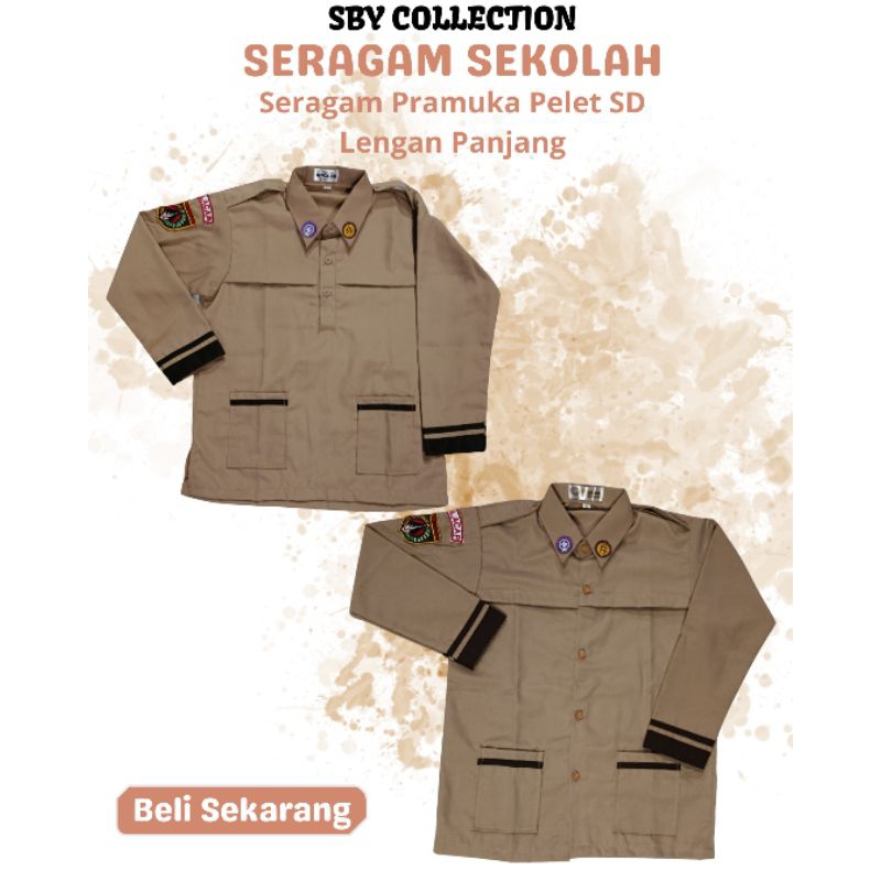 Baju Seragam Pramuka Siaga SD Panjang - Baju Sekolah Pramuka SD Panjang Perempuan Cewek