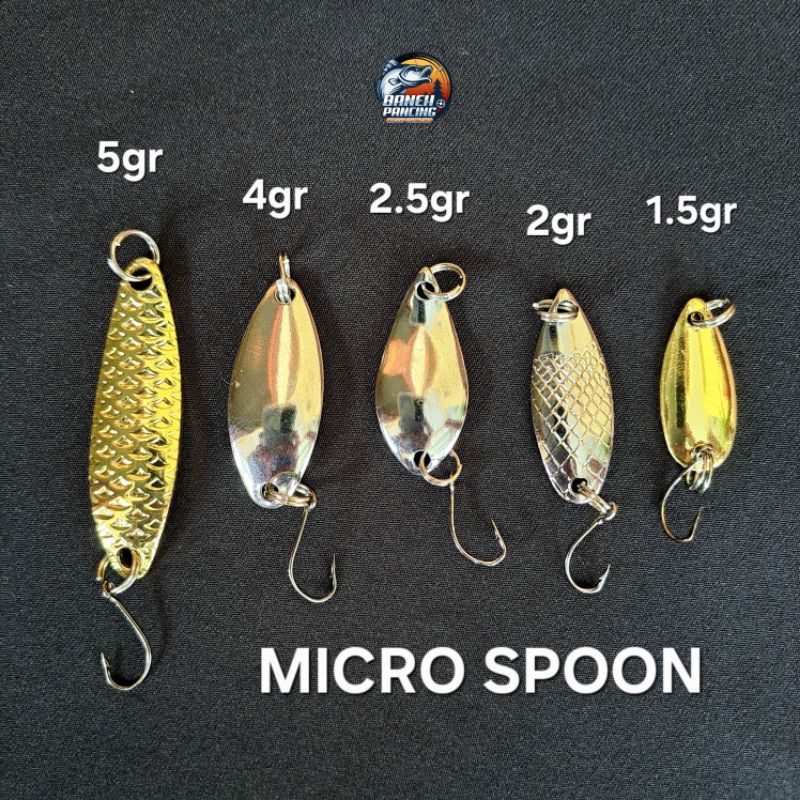 MICRO SPOON Stainless Stell 1.5 gram - 5gram / Mini Spoon / Umpan Hampala, Masher, Bader