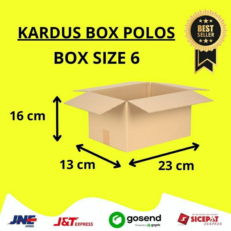 

( ISI 10 PCS ) KARDUS BOX SIZE 6 (23 × 13 × 16 CM)