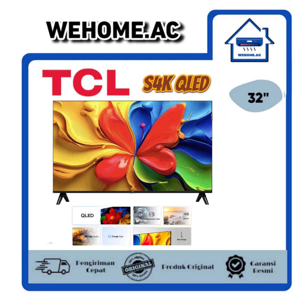 TV QLED TCL 32S4K/40S5K/43S5K/50S5K QLED GOOGLE TV HD/FHD 32INCH/40INCH/43INCH/50INCH GOOGLE TV TCL