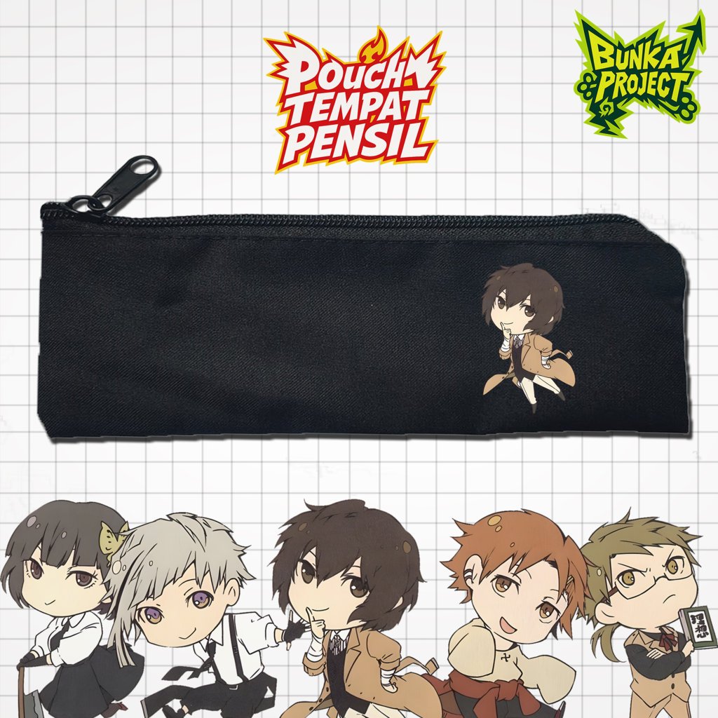 

Pouch Tempat Pensil Anime Bungou Stray Dogs Murah Bahan Souvenir Pernikahan Bisa Bayar Ditempat cod Gift Anniversary Couple Hampers Kado