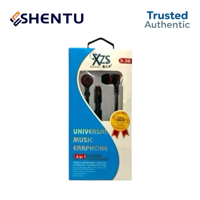 Earphone  Headset Kabel XZS X-38 SuperBass Hi-Res Volume