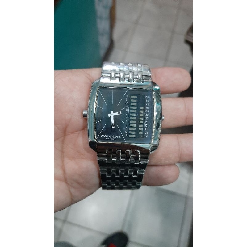jam tangan pria quartz Ripcurl digital analog stenlis steel solid water resist