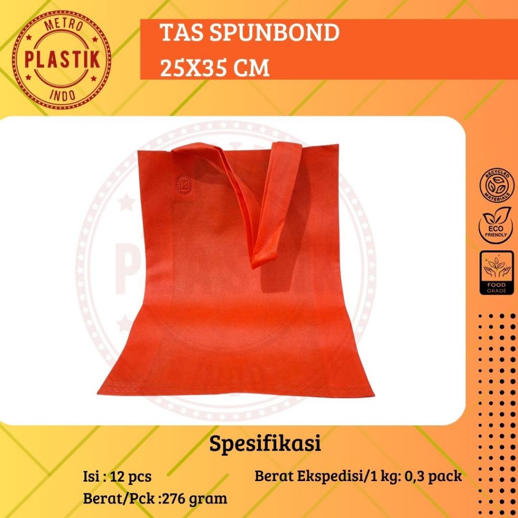 

Tas Kain 25x35 Isi 12pcs | Goodie Bag | Spunbond Handle 25 x 35