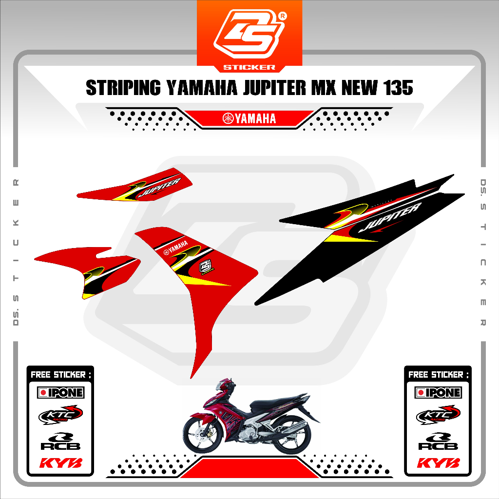 Stiker Jupiter MX New 135 Decal Striping Jupiter MX New 135 Premium Racing DS200525 COLOUR DS STIKER