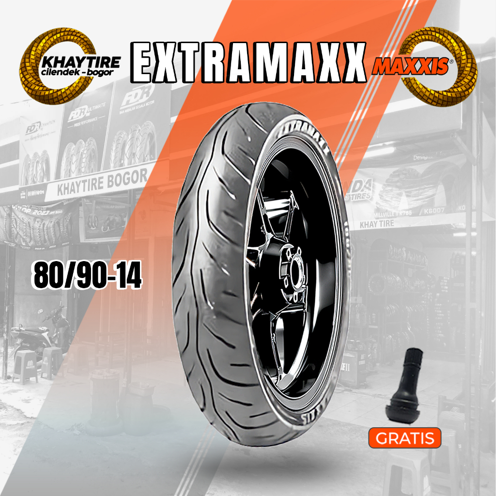 Sepasang/Satuan Ban Motor Matic MAXXIS EXTRAMAXX Ring 14 Tubeless