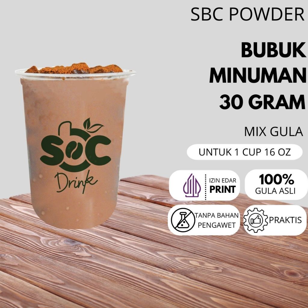 

SBC - Bubuk Minuman SBC Ekonomis 30 gram - Mix gula siap pakai dengan 5 varian rasa