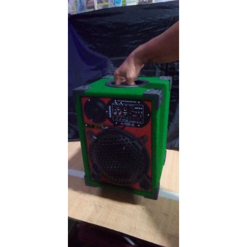 Speaker aktif bluetooth, flesdis, radio, karaoke 8 inc, bisa langsung cok ke listrik, bisa juga 24 v