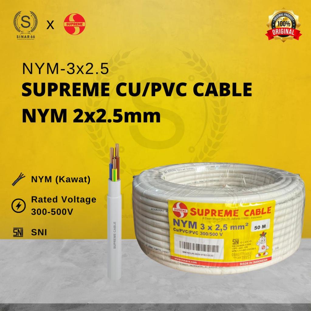 SUPREME NYM 3x2.5 3 x 2.5 KABEL LISTRIK TUNGGAL KAWAT