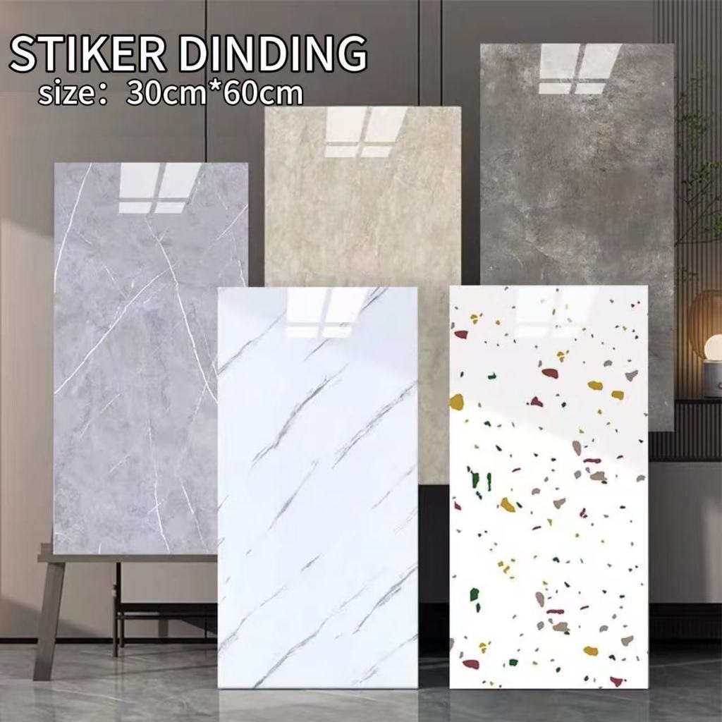 Crystal shield marble pattern oil resistant self-adhesive wall sticker/Wallpaper Dinding Keramik Vin