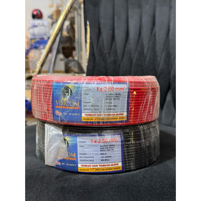 NYA 2,5 (100meter)/ KABEL TUNGGAL VISICOM/ KABEL LISTRIK TUNGGAL