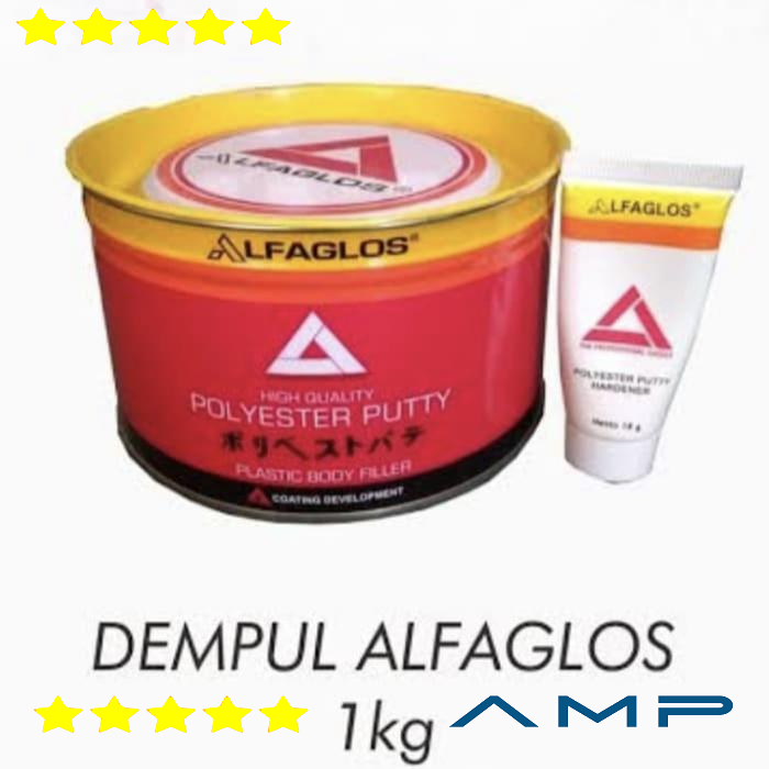 DEMPUL ALFAGLOS ALFAMERAH MOBIL MOTOR BESI KAYU 1KG 1 KILO
