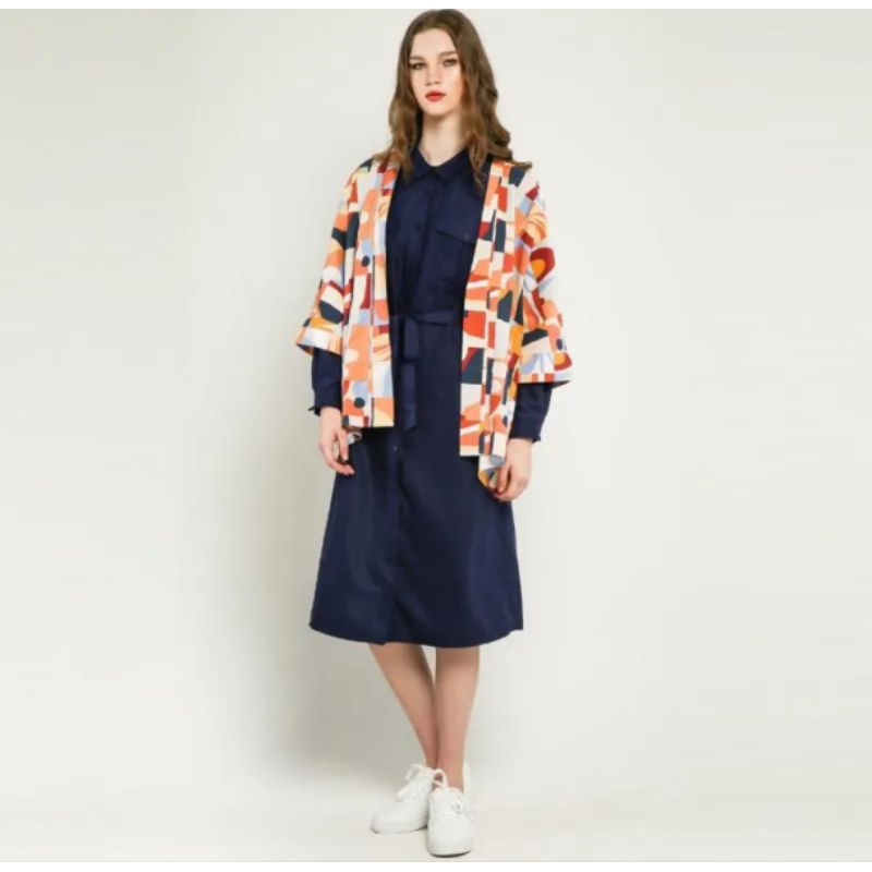 COTTONINK Santorini Nayan 3714-AA Long Sleeve Outer - Cottonink Luaran Wanita Multicolor All Size