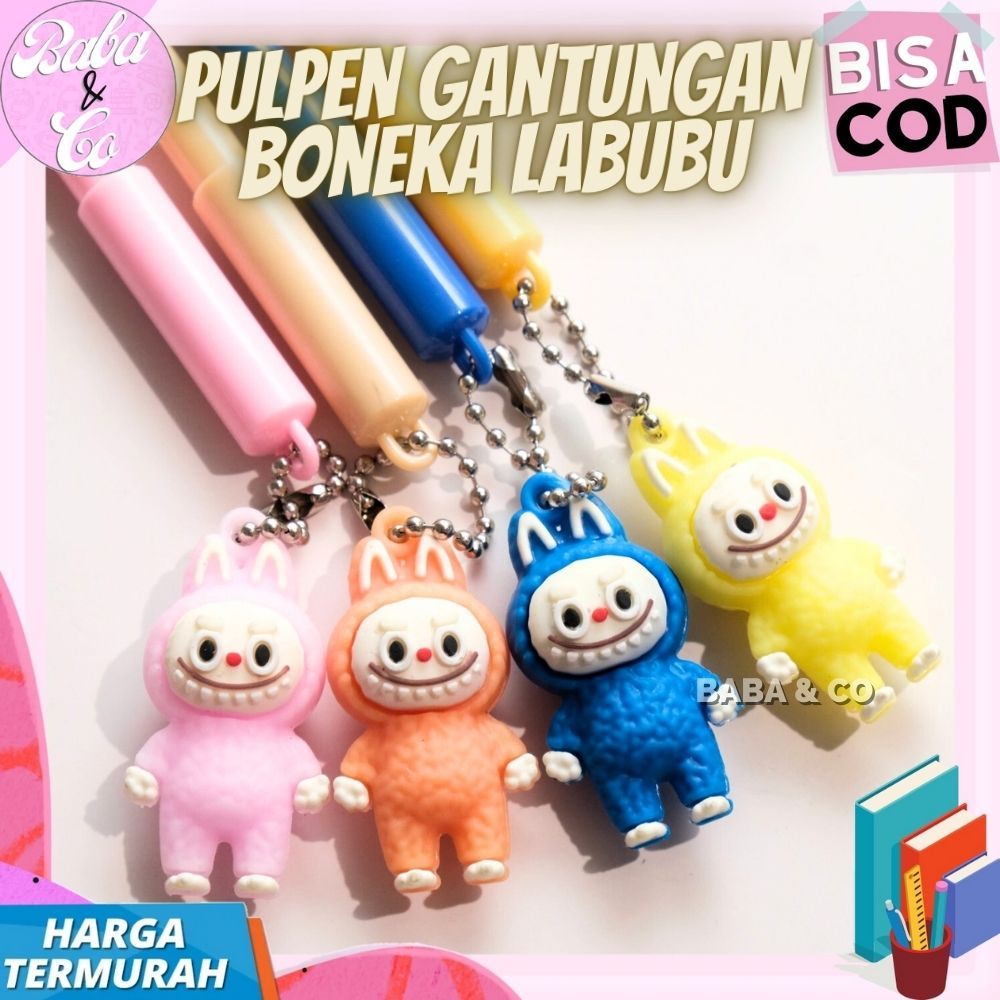 

PULPEN LUCU PEN GANTUNGAN BONEKA LABUBU IMUT PULPEN GANTUNG LABUBU BONEKA MINIATUR IMUT UNIK MURAH COD
