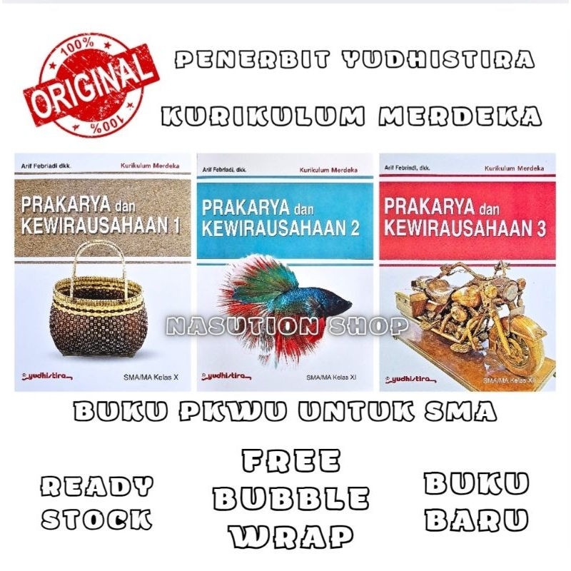 Buku PRAKARYA Kelas 1 2 3 / 10 11 12 SMA Revisi Yudhistira Kurikulum Merdeka PKWU Original