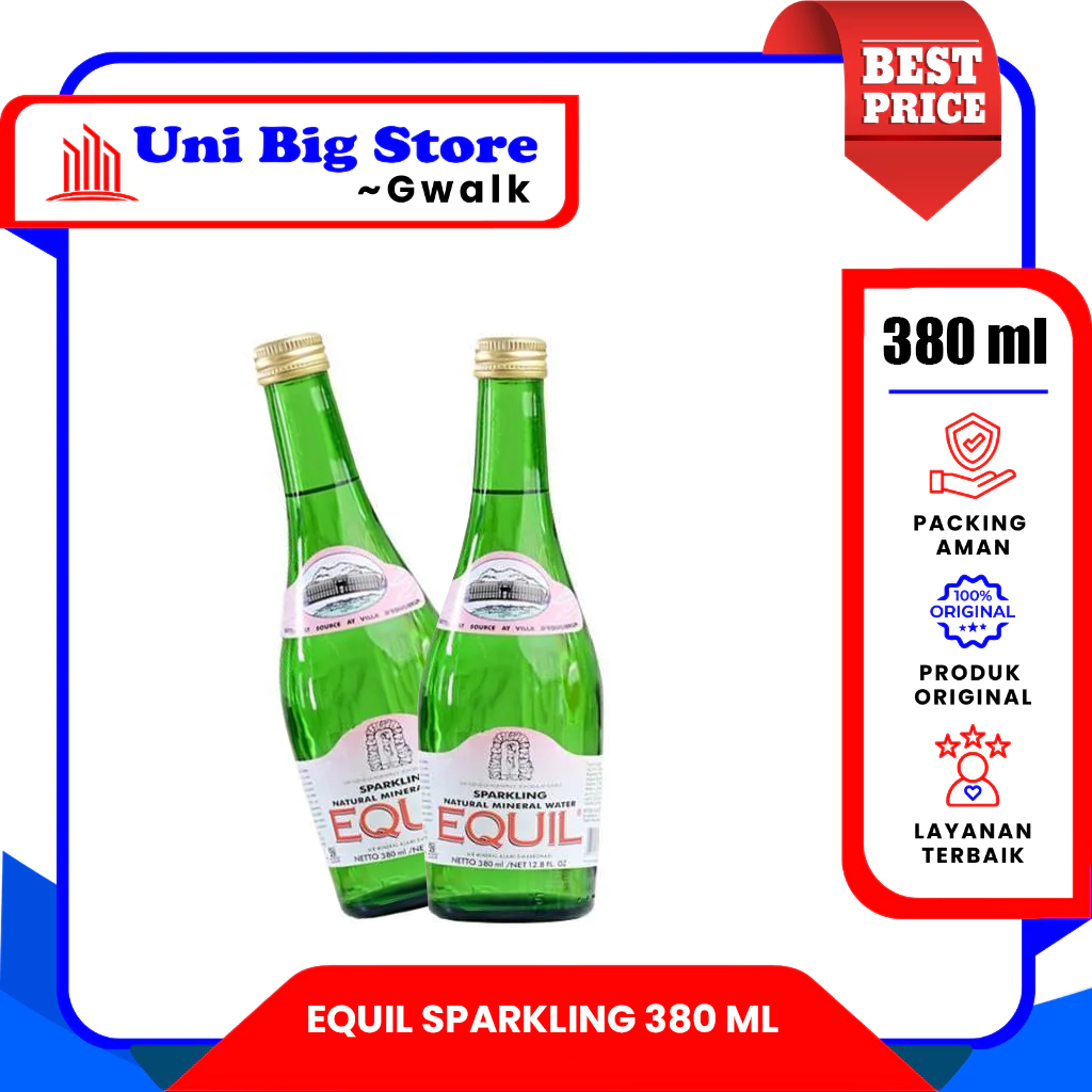

EQUIL SPARKLING MINERAL WATER AIR SODA BOTOL - 380 ml